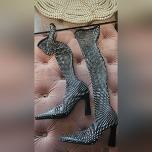 Steve Madden Over The Knee Rhinestone Boots